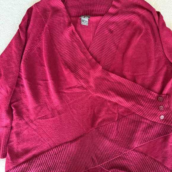 Women's Dots Sweater Size 3X Red - Picture 5 of 9